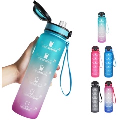 BPA-Free Leakproof 12oz / 32oz Motivational Plastic Sports Tritan Water Bottle With Time Marker Durable Non-Toxic BPA-Free Leakproof 12oz / 32oz Motivational Plastic Sports Tritan Water Bottle With Time Marker Durable Non-Toxic
