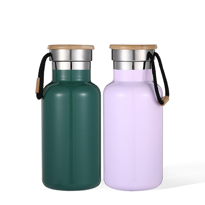 Directly Drinking Double Wall 304 Stainless Steel Vaccumm Flasks Insulated Thermos Small Water Bottle with Lids