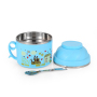 Korean Style Kids Lunch Box 2 Layers Stainless Steel Thermal Serving Bowl Stainless Steel Bento Bowl With Spoon