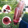Half Gallon Clear Large Water Bottle with Handle 2L Sports Water 64oz Motivational Water Bottle with Time Marker