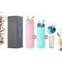 18oz Stainless Steel Flask Tea Thermos Travel Filtered Fruit Infuser Water Bottle with Filter Straw Sport Lid
