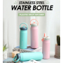 18oz Stainless Steel Flask Tea Thermos Travel Filtered Fruit Infuser Water Bottle with Filter Straw Sport Lid