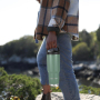 30 oz double walled ODM stainless steel wine tumbler with flip straw and handle vacuum insulated multipurpose water bottles
