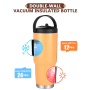 30 oz double walled ODM stainless steel wine tumbler with flip straw and handle vacuum insulated multipurpose water bottles
