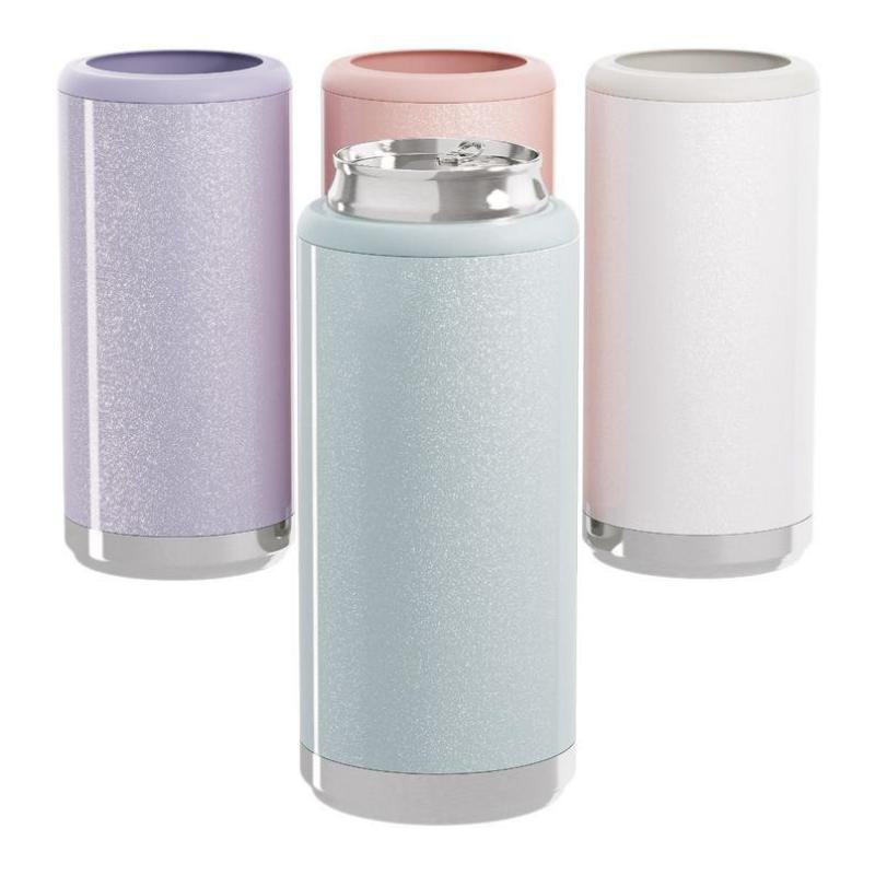 Cold Warm 12oz Vacuum Insulation Sublimation Tumbler Double Wall Stainless Steel Water Bottle Cover Slim Can Cooler Beer Holders