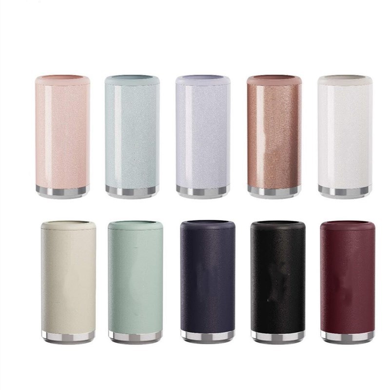 Cold Warm 12oz Vacuum Insulation Sublimation Tumbler Double Wall Stainless Steel Water Bottle Cover Slim Can Cooler Beer Holders