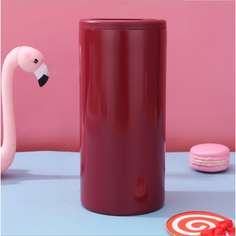 Cold Warm 12oz Vacuum Insulation Sublimation Tumbler Double Wall Stainless Steel Water Bottle Cover Slim Can Cooler Beer Holders