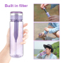 32oz Customized Color Purifier 1l Outdoor Plastic Water Bottle with Time Filter and Straw for Hiking Camping Travel