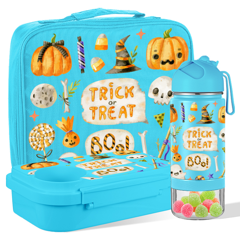 Halloween ODM New Design Kids Bento Box Food Jar With Bottle And Lunch Bag Sets BPA Free Eco-friendly For Children