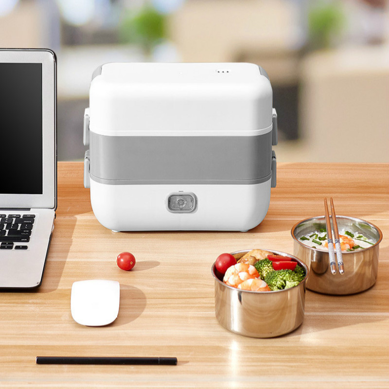 2 layer electric lunch box Food Warmer Container with 4 stainless steel liner