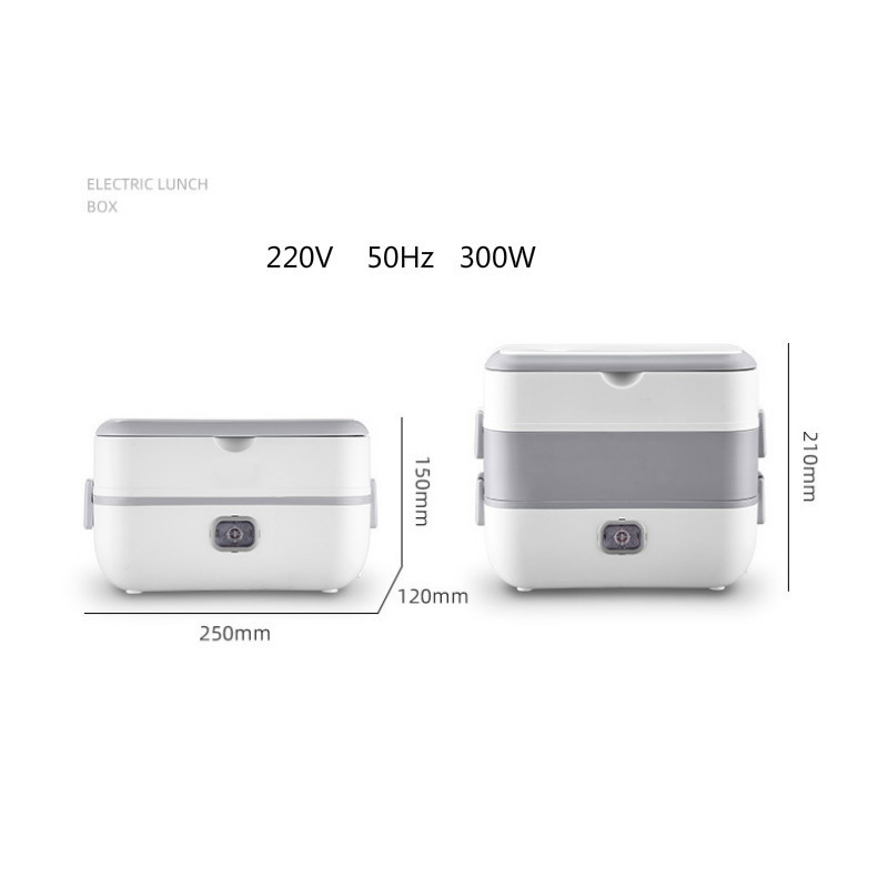 2 layer electric lunch box Food Warmer Container with 4 stainless steel liner