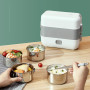 2 layer electric lunch box Food Warmer Container with 4 stainless steel liner