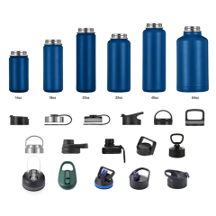 BPA free 18/8 double wall stainless steel insulated vacuum water bottle flask powder coated printing bottle water