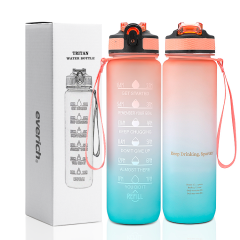 32oz Leakproof SK Water Bottle with Motivational Time Marker to Ensure You Drink Enough Water Daily for Fitness, Gym and Outdoor 32oz Leakproof SK Water Bottle with Motivational Time Marker to Ensure You Drink Enough Water Daily for Fitness, Gym and Outdoor