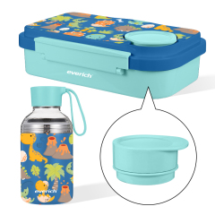 BPA Free Blue Lunch Box Set Food Tiffin Containers with Thermos & Water Bottle and Lunch Bag for School BPA Free Blue Lunch Box Set Food Tiffin Containers with Thermos & Water Bottle and Lunch Bag for School