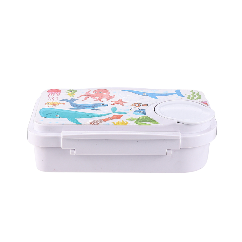 BPA Free Blue Lunch Box Set Food Tiffin Containers with Thermos & Water Bottle and  Lunch Bag for School