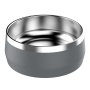 2021 fashion grey raised dog food feeder bowls stainless steel pet bowls for cats and dogs