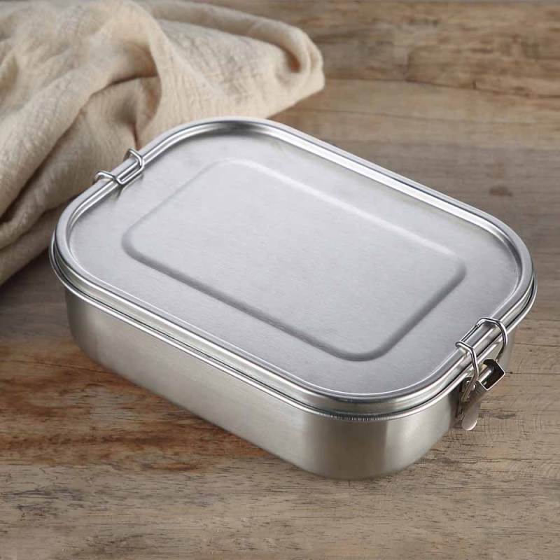 New Lunch Box 800/1200/1400 ml Snacks Containers 304 Top Grade Stainless Steel Silicone Seal Ring Leakproof Bento Box