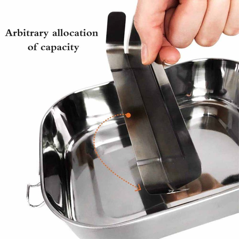New Lunch Box 800/1200/1400 ml Snacks Containers 304 Top Grade Stainless Steel Silicone Seal Ring Leakproof Bento Box