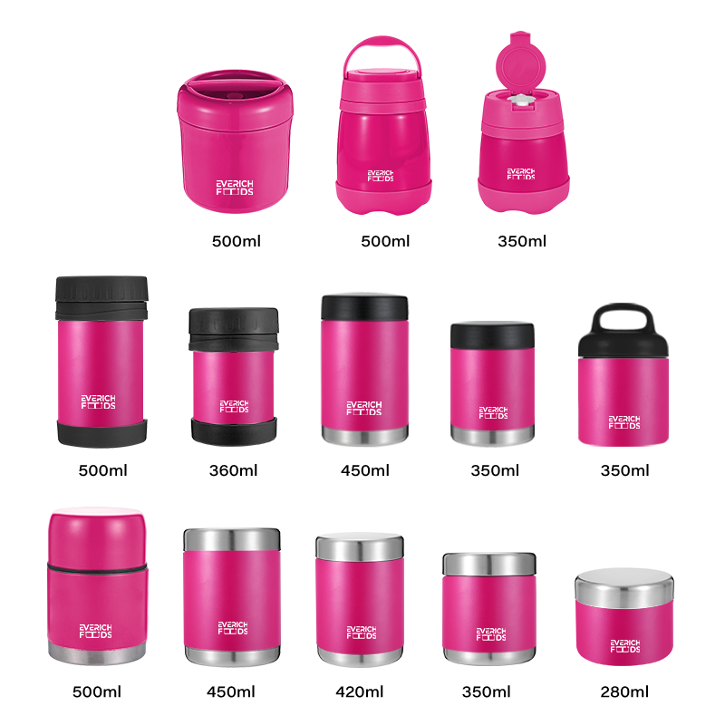 Leak Proof 500ml Wide Mouth Thermos Container Insulated Vacuum Stainless Steel Food Jar Set kids for School Work