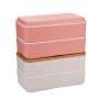 Kids Lunch Box High Quality Eco Friendly Japanese Plastic Storage Boxes & Bins Food Container PP or Wheat Straw,plastic Square