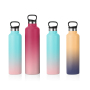 Colorful Painting Gym Custom Logo Thermos 304 Double Wall Stainless Steel Insulated Vaccum Water Bottles with Handle Lid