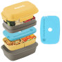 Everich ODM OEM Rectangle PP Custom Logo Print Colorful Food Bento lunch Box Set for Kids Children