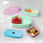 Everich ODM OEM Rectangle PP Custom Logo Print Colorful Food Bento lunch Box Set for Kids Children
