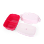 Wholesale OEM Custom Portable Outdoor School Kids 450ML Food Double Layer PP Plastic Lunch Box with Pressure Release Valve