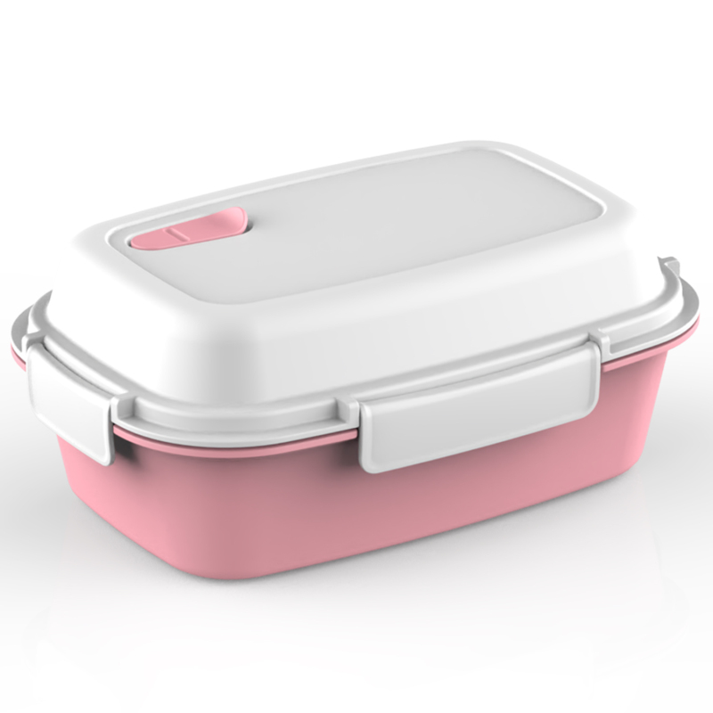 Wholesale OEM Custom Portable Outdoor School Kids 450ML Food Double Layer PP Plastic Lunch Box with Pressure Release Valve