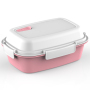Wholesale OEM Custom Portable Outdoor School Kids 450ML Food Double Layer PP Plastic Lunch Box with Pressure Release Valve