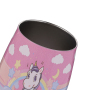 OEM Everich Vacuum Metal Egg Tumbler Mug Custom Coating 304 Stainless Steel Insulated Tumbler Wine Cup with Straw Bamboo Lid