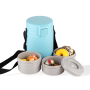 there layers and four layers leek-proof food soup container bento lunch box 304 stainless steel lunch box with spoon