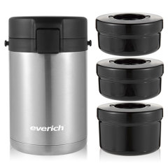 3 Layer 1220ml Stainless Steel Thermos Insulated Bento Tiffin Lunch Box Set With Shoulder Strap Food container 3 Layer 1220ml Stainless Steel Thermos Insulated Bento Tiffin Lunch Box Set With Shoulder Strap Food container