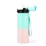 400/550/750/1200ml Custom Logo Gradient Colors Powder Coated Double Wall 304 Stainless Steel Thermos Water Bottle with Straw Lid