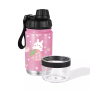Everich ODM Customized Logo Double Wall 304 Stainless Steel Insulated Vaccum Water Bottle With Handle Tritan Storage Bottom