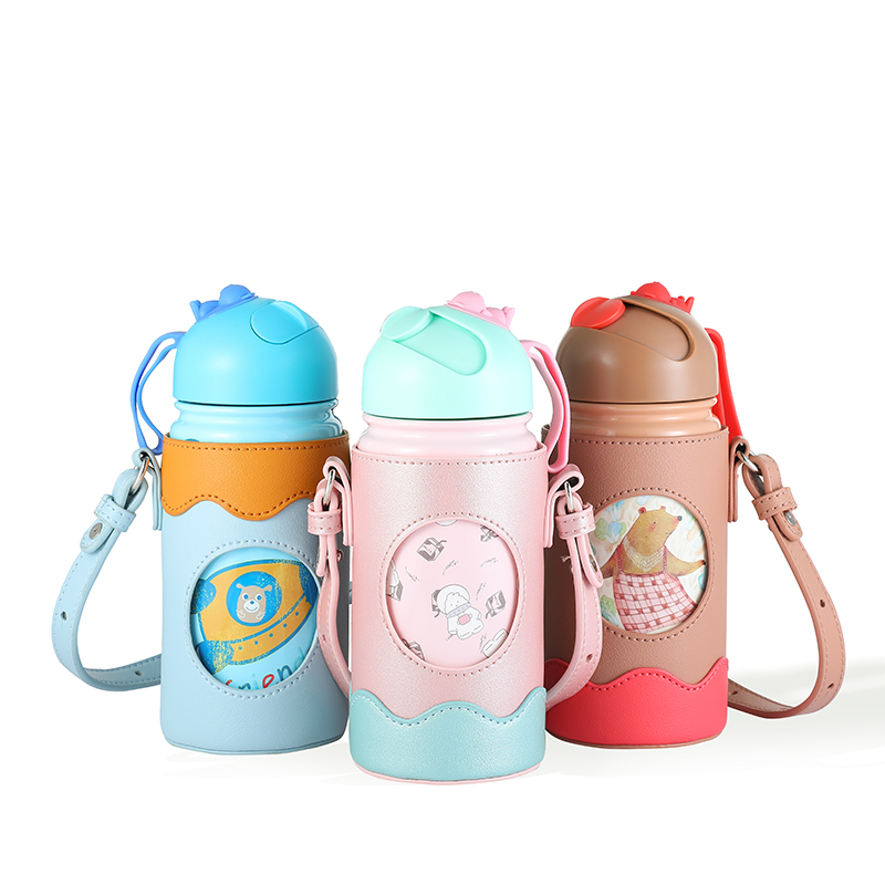 Everich ODM Customized Logo Double Wall 304 Stainless Steel Insulated Vaccum Water Bottle With Handle Tritan Storage Bottom