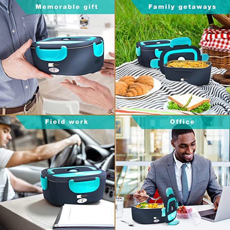Electric Lunch Box Food Warmer  Portable Food Heater for Car  Home  Vacuum Tumbler Set