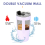 2023 Custom Color 20oz OEM Thermal Children Tall Tumbler Travel Stainless Steel Coffee Mugs Warmer with Straw and Lid
