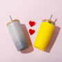 20 oz Double Wall Stainless Steel Travel Mug Vacuum Insulated Cup Tumbler with bamboo Lid & Straw