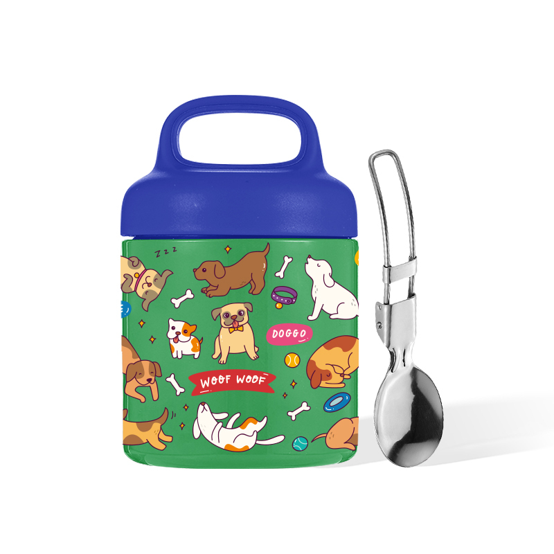 11 oz Food Jar Kids Vacuum Insulated Stainless Steel Lunch Toddlers Soup Thermos for Hot & Cold Foods Container With Wide Mouth