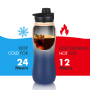 24oz Customized Logo BPA Free Double Wall 304 Vacuum Insulated Sealed Stainless Steel Sports Water Bottles with Handle