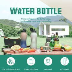 24oz Customized Logo BPA Free Double Wall 304 Vacuum Insulated Sealed Stainless Steel Sports Water Bottles with Handle