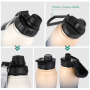 24oz Customized Logo BPA Free Double Wall 304 Vacuum Insulated Sealed Stainless Steel Sports Water Bottles with Handle