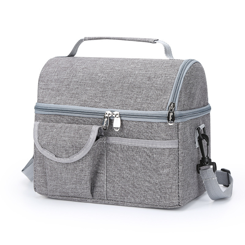 Wholesale OEM Fabric Custom Portable Reusable Oxford Tote Insulated Adult Lunch Bag For Women Men