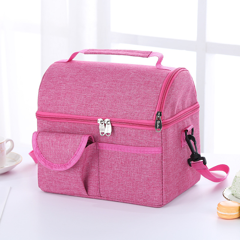 Wholesale OEM Fabric Custom Portable Reusable Oxford Tote Insulated Adult Lunch Bag For Women Men
