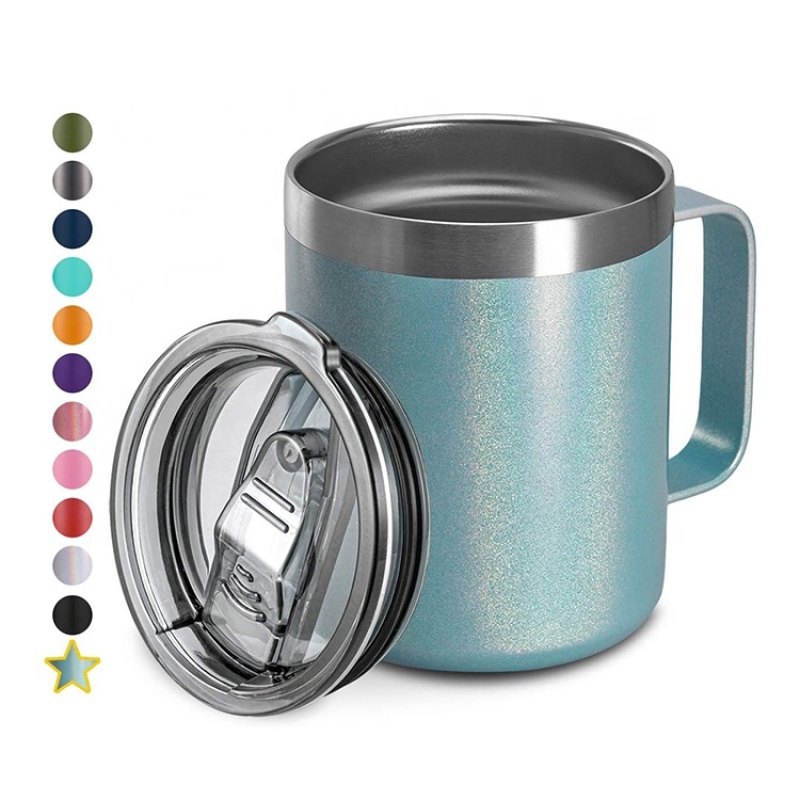 Customized Thermal Coffee Mug 420ML Stainless Steel Insulated Vacuum Coffee Cup With Spill-Proof Lid
