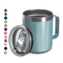 Customized Thermal Coffee Mug 420ML Stainless Steel Insulated Vacuum Coffee Cup With Spill-Proof Lid