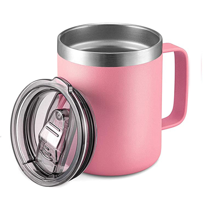 Customized Thermal Coffee Mug 420ML Stainless Steel Insulated Vacuum Coffee Cup With Spill-Proof Lid