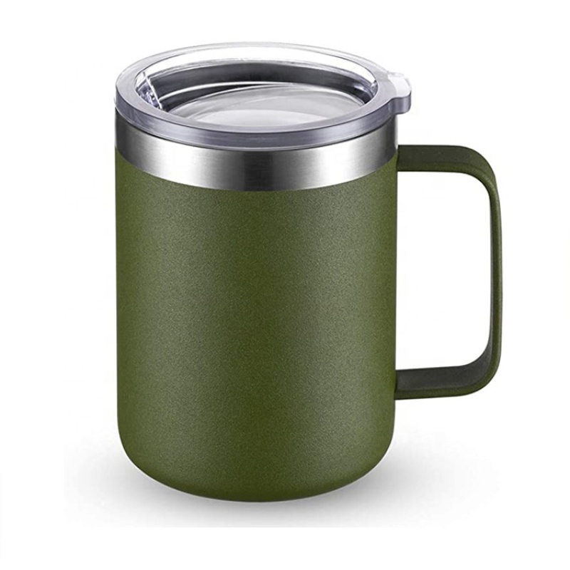 Customized Thermal Coffee Mug 420ML Stainless Steel Insulated Vacuum Coffee Cup With Spill-Proof Lid